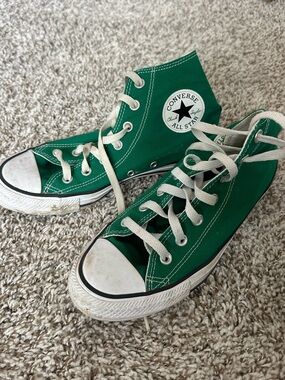 Converse High Top Sneakers - Green with White